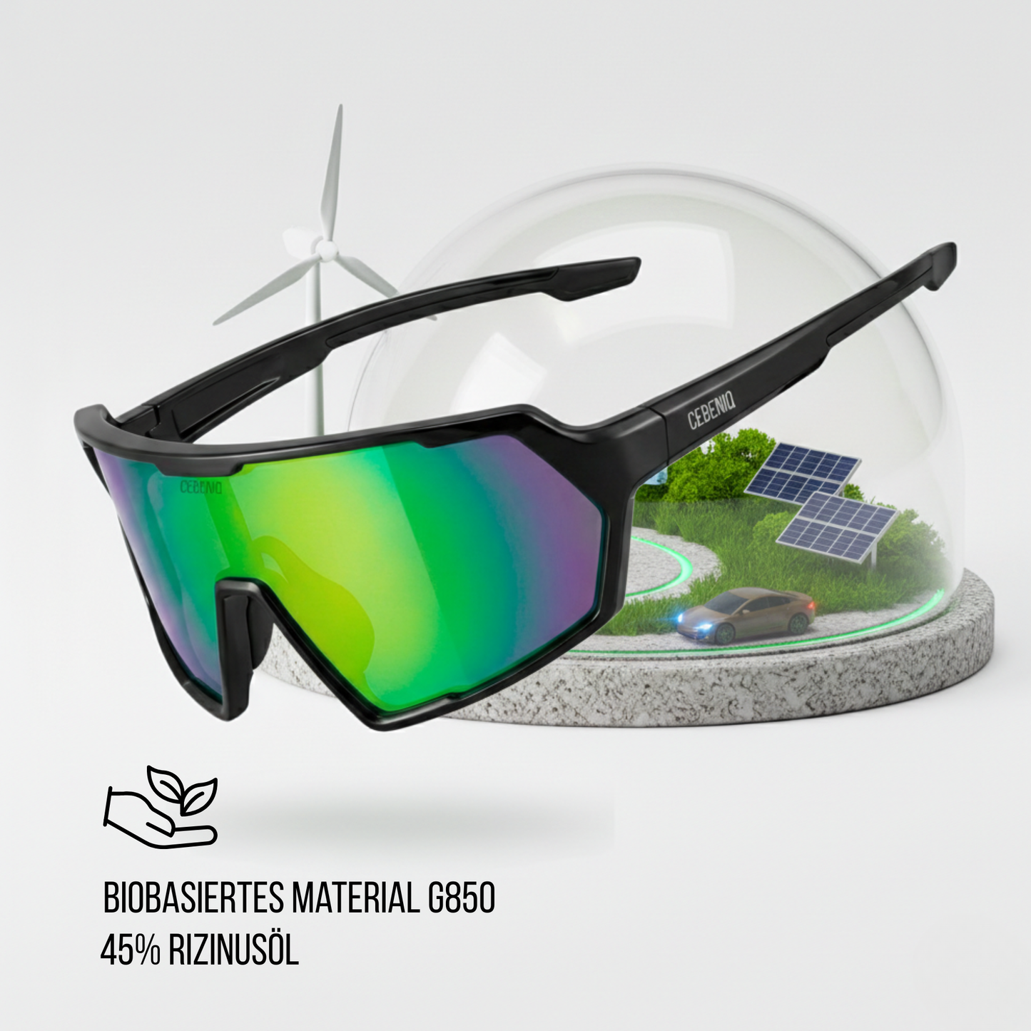 Sportbrille Cebeniq "TOUR" Schwarz Purple-Green