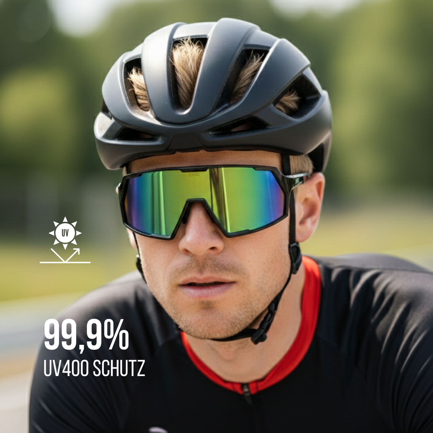 Sportbrille Cebeniq "TOUR" Schwarz Purple-Green